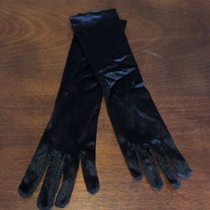 Charming Charlie’s black satin gloves